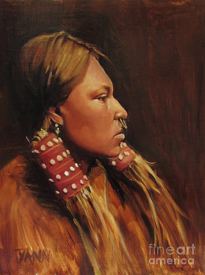 Portrait Painting - Hesquiaht Maiden by Dana Lombardo