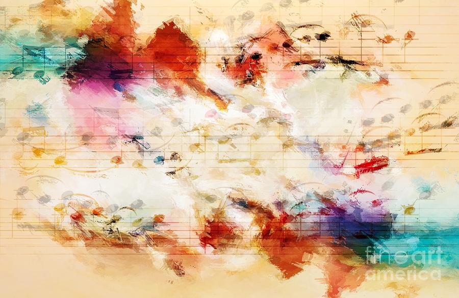 Music Digital Art - Heterophony and Inverted Harmony by Lon Chaffin