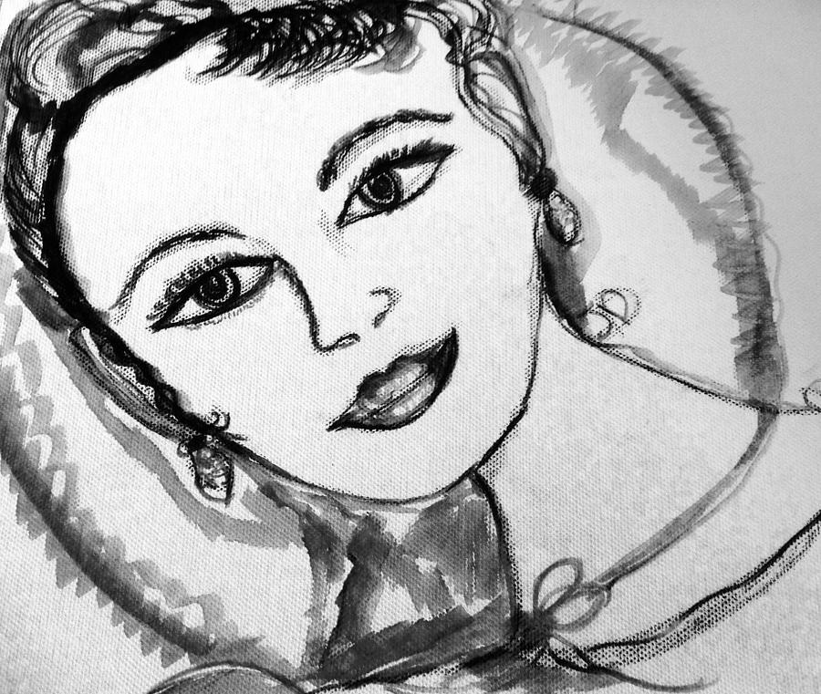 Hey I am Miranda just a doodle  Painting by Judith Desrosiers