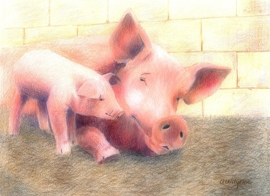Hey Mom...Are You Awake Pastel by Arline Wagner