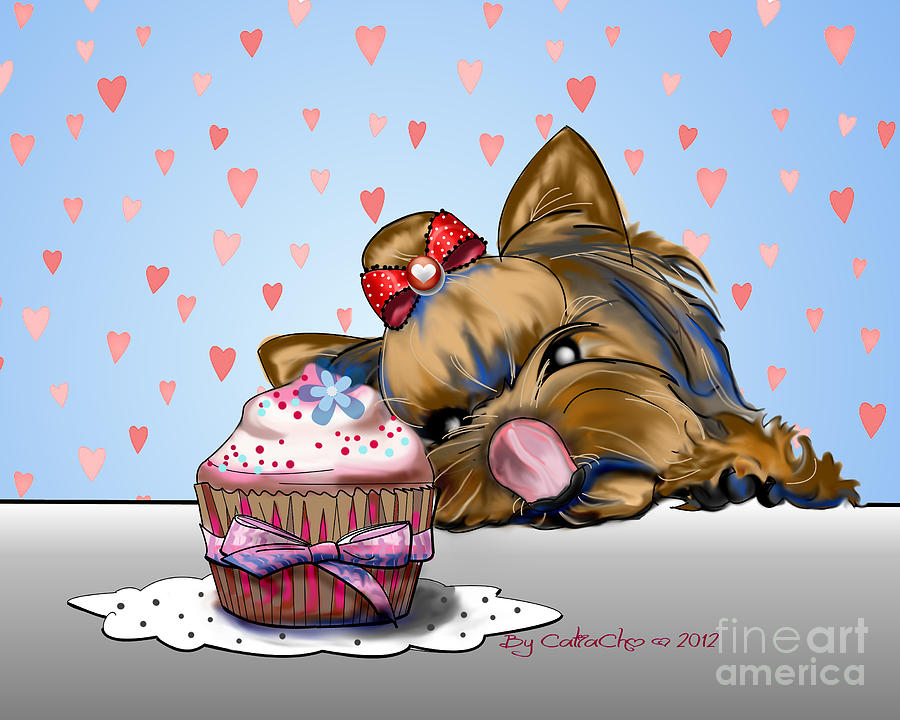 Dog Mixed Media - Hey there Cupcake by Catia Lee