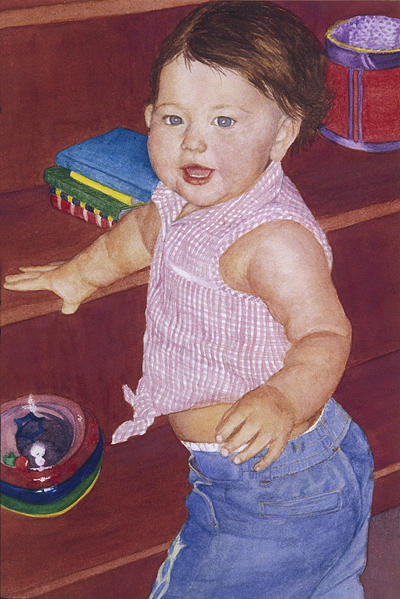 Toy Painting - Hi Baby by Nancy  Ethiel