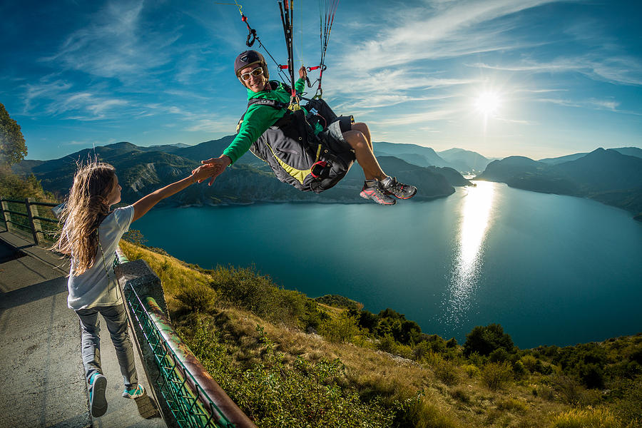 Daredevil Photograph - Hi Five At Sunset With Jim Nougarolles by Tristan Shu