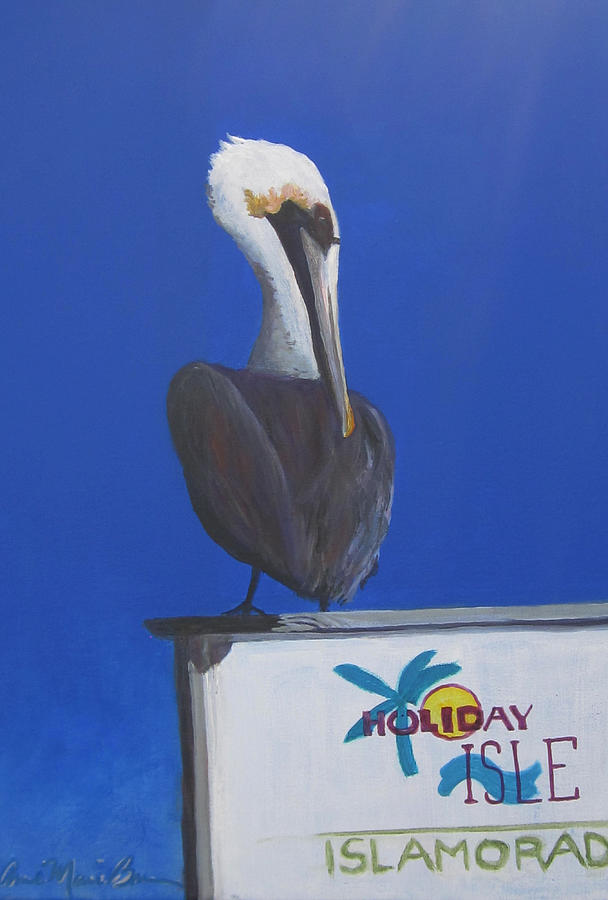 Hi The Pelican Painting by Anne Marie Brown