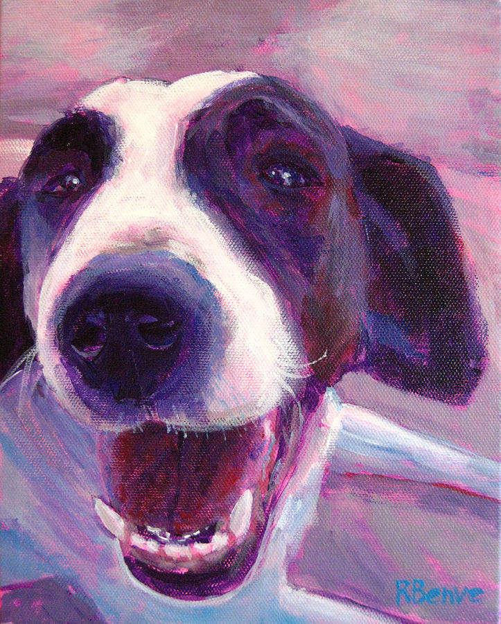 Hi there doggie Painting by Robie Benve