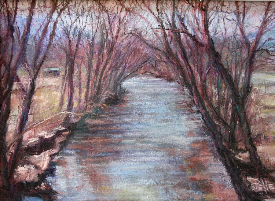 Hiawassee River Pastel by Estelle Schwarz | Fine Art America