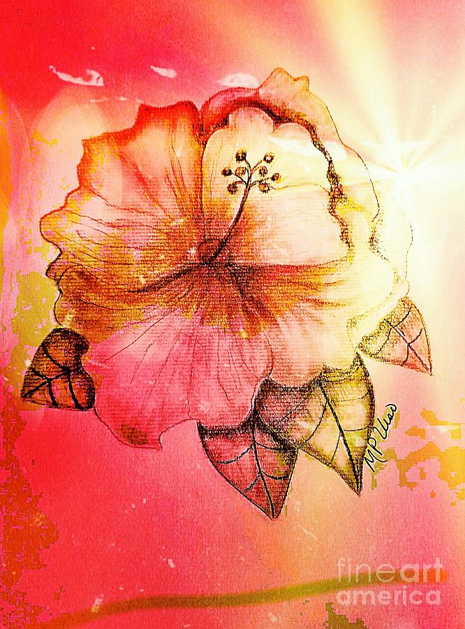 Hibiscus 16-01 Digital Art by Maria Urso