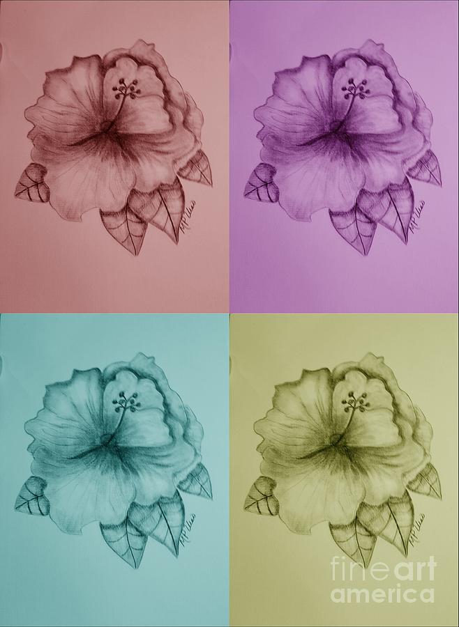 Hibiscus 16-02 Digital Art by Maria Urso