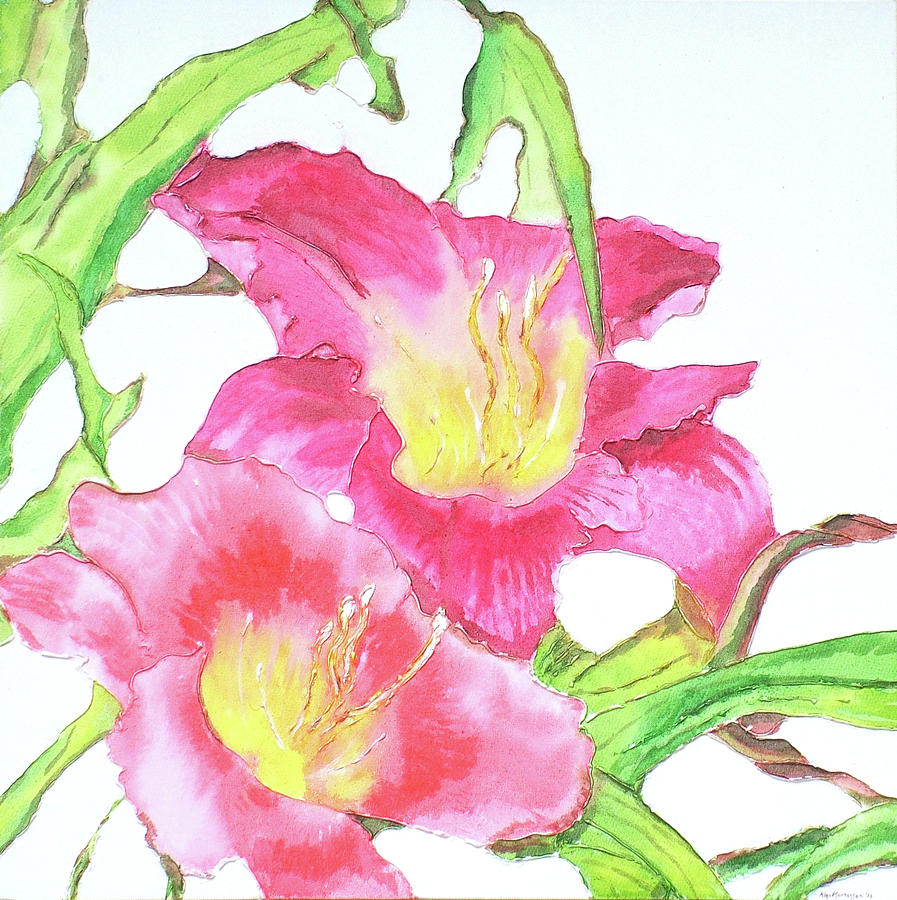 Hibiscus Painting By Alex Mortensen - Fine Art America