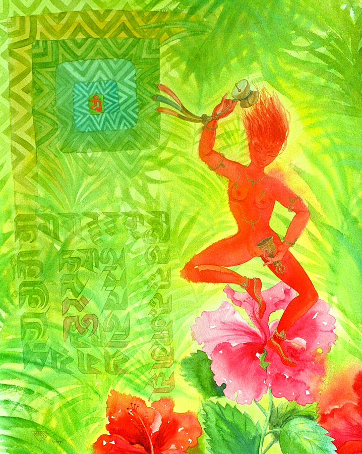 Hibiscus Dakini Painting by Jennifer Baird