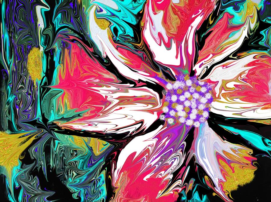 Abstract Painting - Hibiscus by David Raderstorf