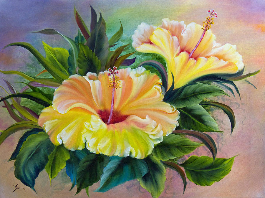 Hibiscus Painting by Dee Carpenter