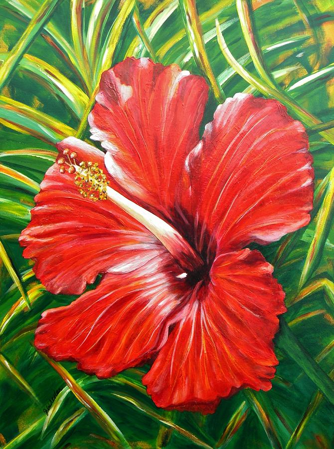 Hibiscus Painting by JoAnn Wheeler