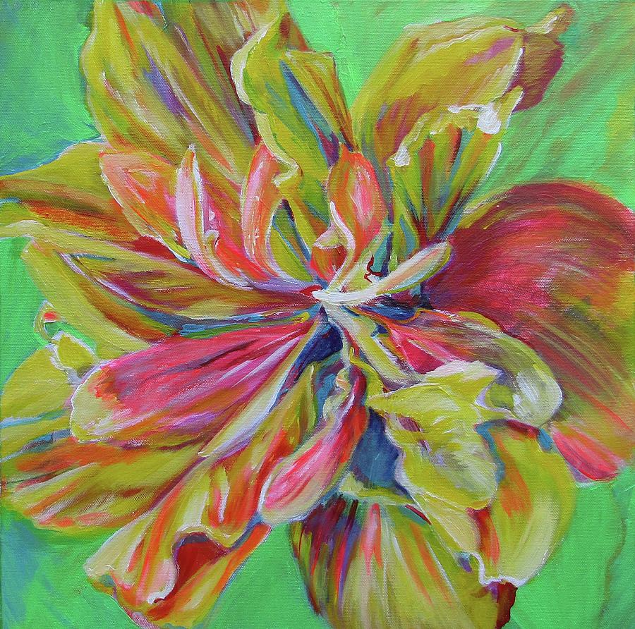 Unfurling Bloom Painting by Karin McCombe Jones
