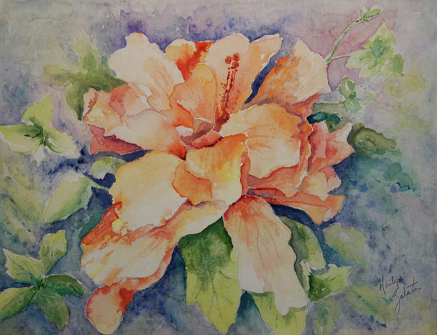 Hibiscus Painting by Marilyn Zalatan