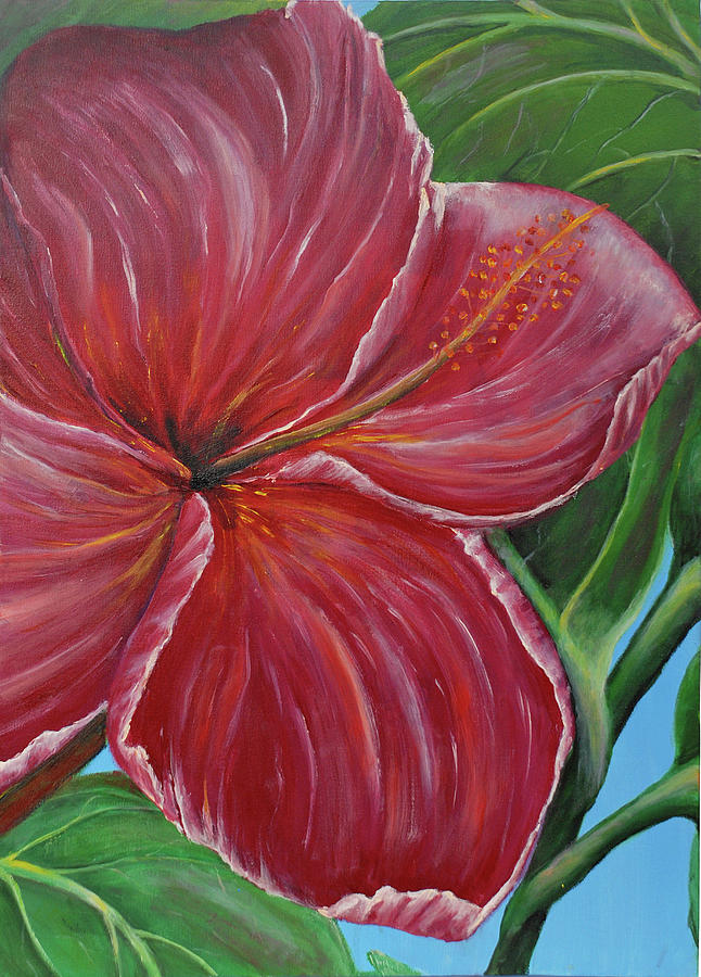 Hibiscus  Painting by Medea Ioseliani
