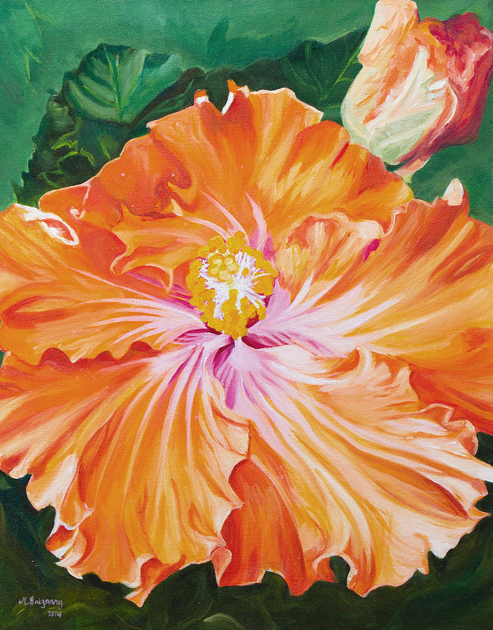 Hibiscus Painting By Michelle Irizarry Fine Art America   Hibiscus Michelle Irizarry 