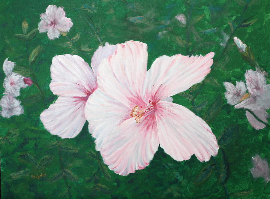 Hibiscus Painting by Mike Jenkins