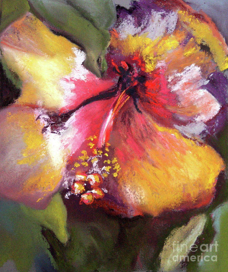 Nature Painting - Hibiscus Yellow Glow 11 by Cheryl Yellowhawk Nature Painting - Hibiscus Yellow Glow 11 by Cheryl Yellowhawk