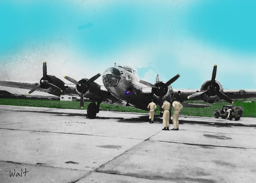Aviation Digital Art - Hickam Fort by Walter Chamberlain Aviation Digital Art - Hickam Fort by Walter Chamberlain