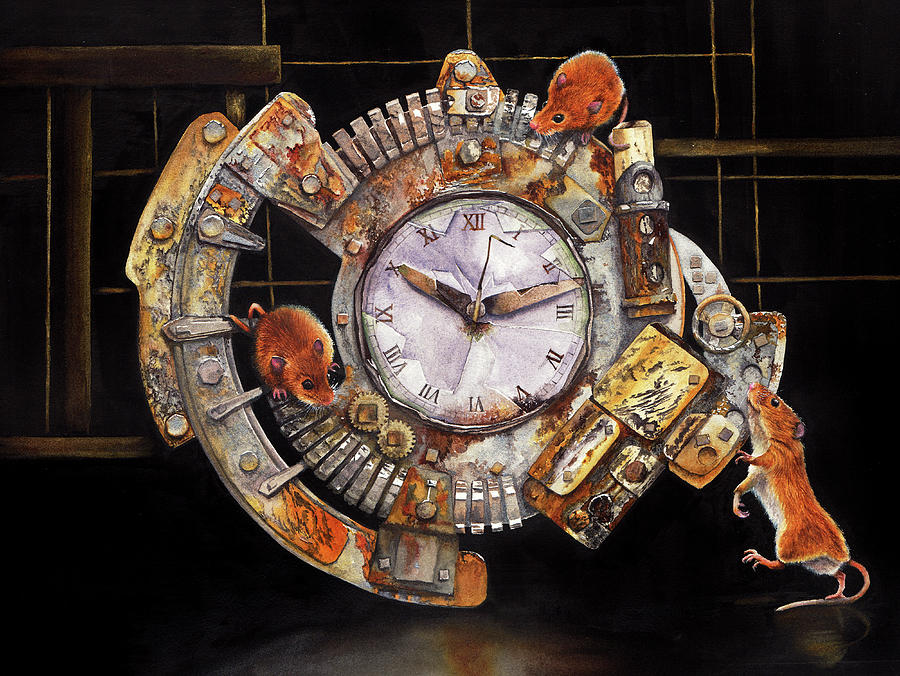 Hickory Dickory Dock Painting by Peter Williams
