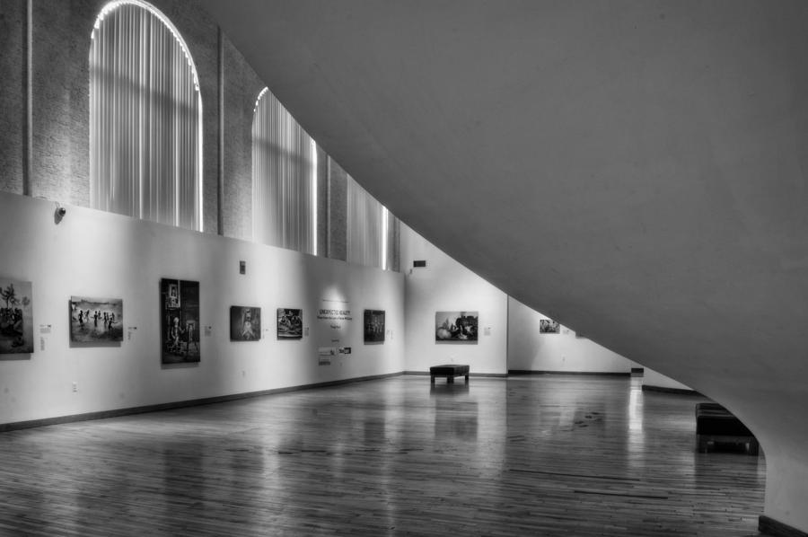 Hickory Museum of Art in Black and White Photograph by Greg and Chrystal Mimbs
