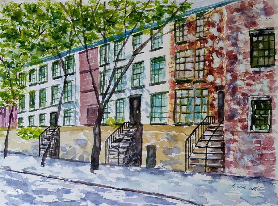 Cityscape Painting - Hicks Street in Brooklyn Heights by Lucille Femine