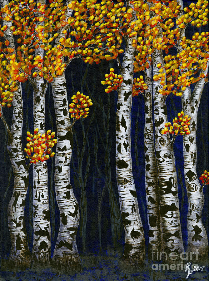 Hidden Autumn  Painting by Rebecca Parker