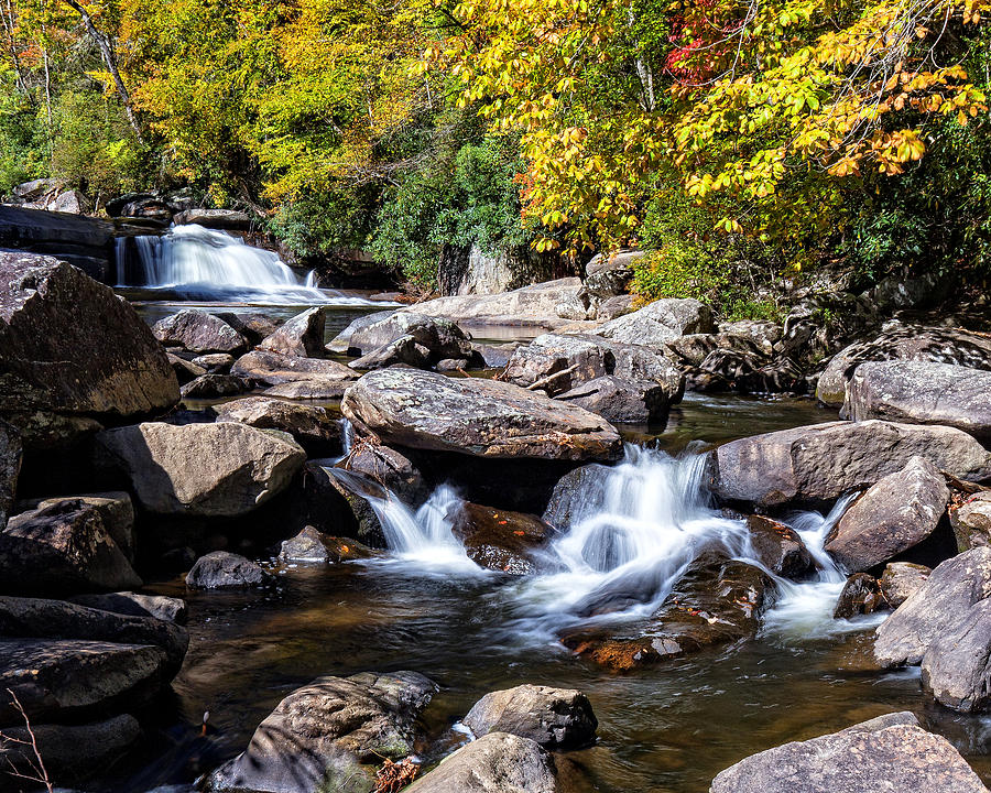 Hidden Falls Autumn Photograph by Alan Raasch
