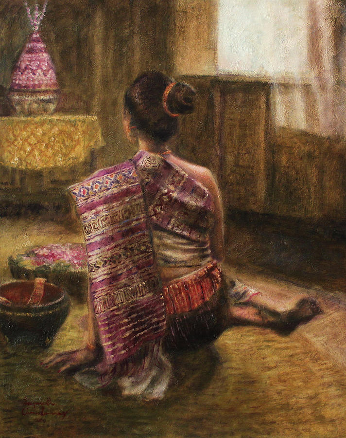 Hidden Fragrance Painting by Sompaseuth Chounlamany