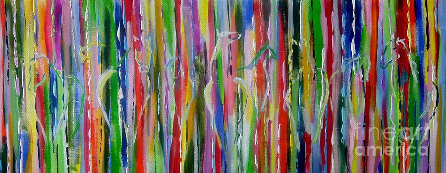 Abstract Painting - Hidden Horses by Charleston  Scicluna