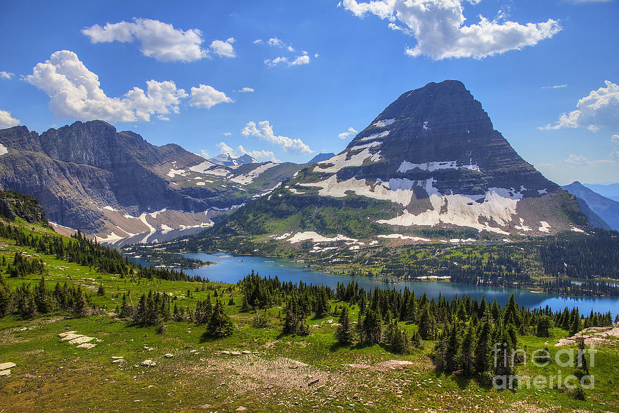 Hidden Lake and Bearhat Mountain Photograph by Spencer Baugh