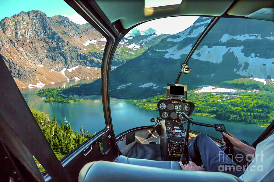 Hidden Lake Glacier Helicopter Photograph by Benny Marty