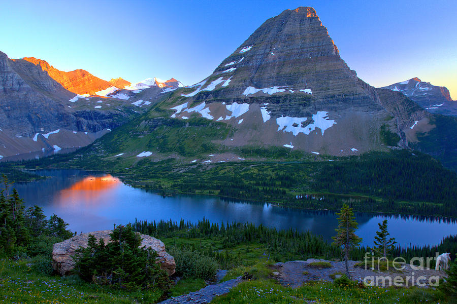 Glacier National Park Photograph - Hidden Lake Summer Sunset by Adam Jewell