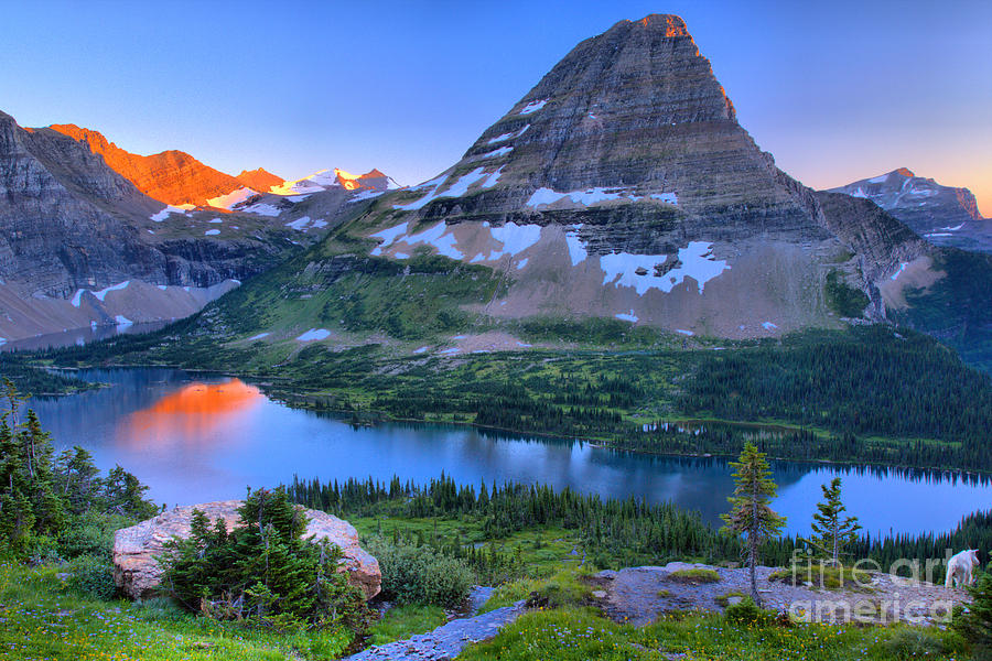 Glacier National Park Photograph - Hidden Lake Touch Of Red by Adam Jewell
