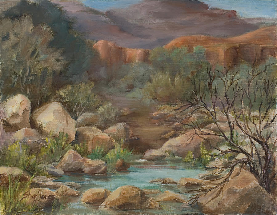 Hidden waters Painting by Shari Jones