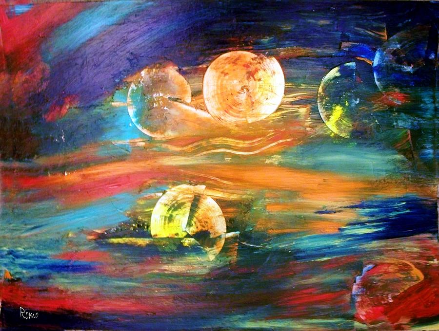 Abstract Painting - Hidden Worlds by Robin Monroe