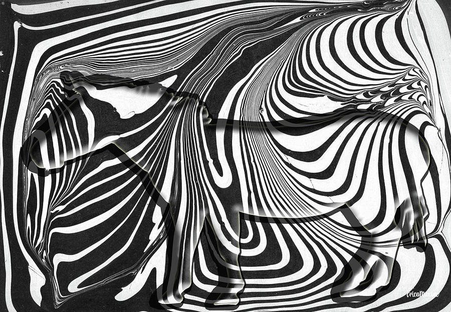 Mug Digital Art - Hidden Zebra by Ericamaxine Price