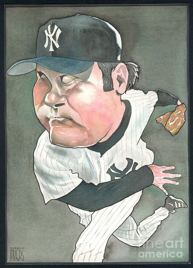 Baseball Painting - Hideki Irabu by Robert Myers