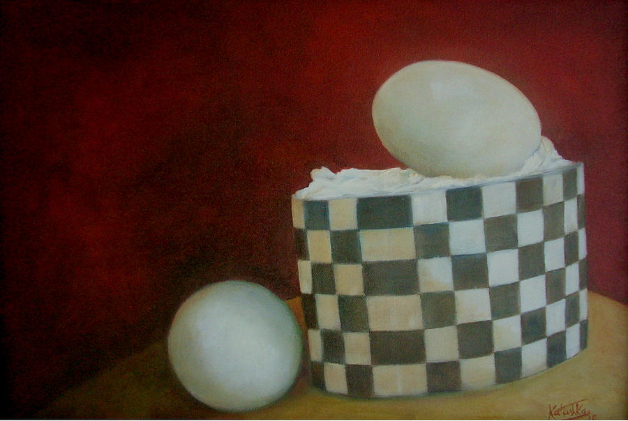 Egg Painting - Hiden Seek by Katushka Millones