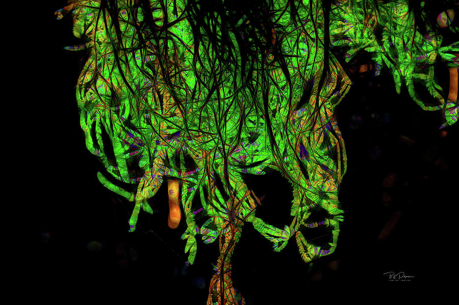Hiding behind the mistletoe Digital Art by Bill Posner