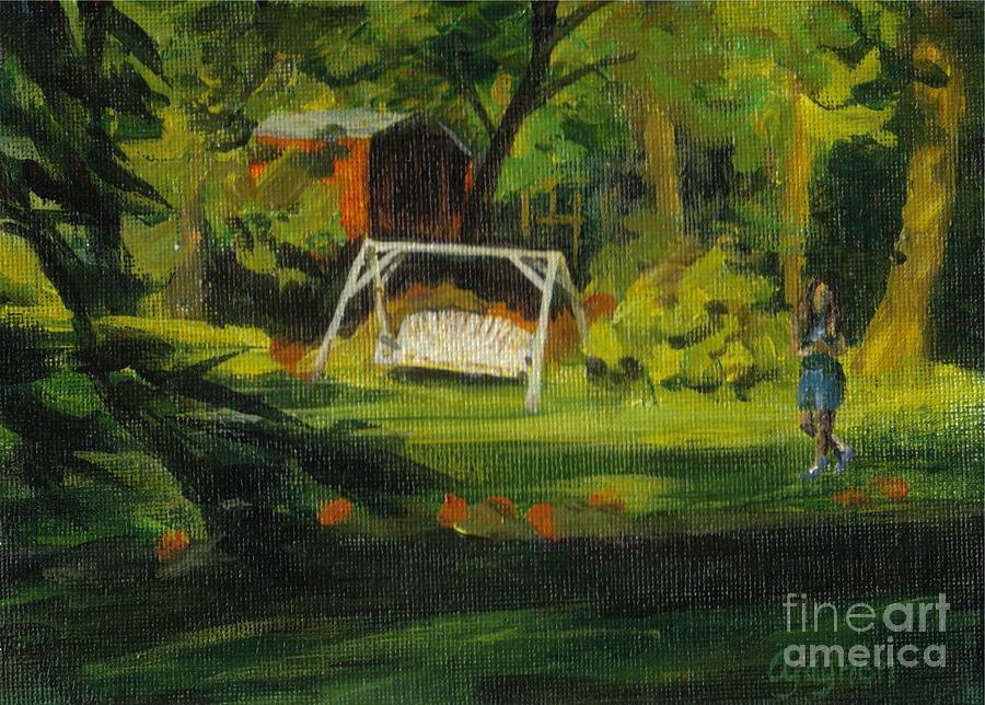 Hiedis Swing Painting by Claire Gagnon