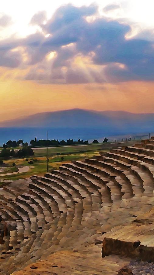 Hierapolis Theater at Sunset Photograph by Lisa Dunn
