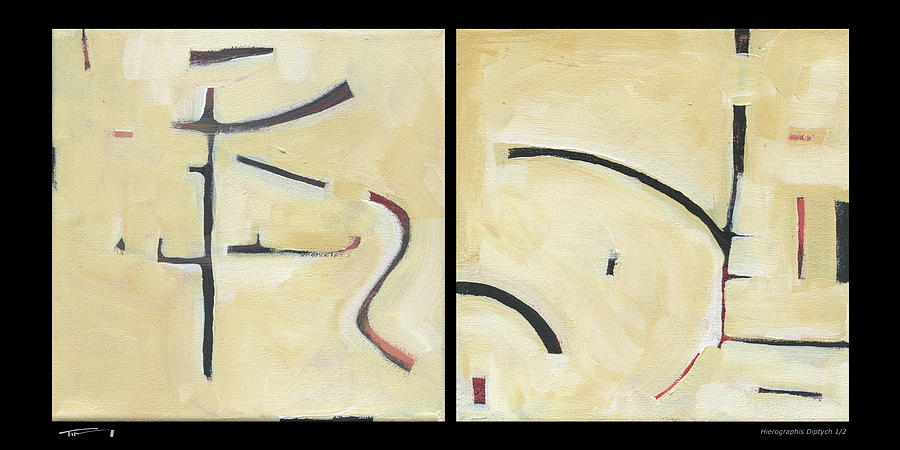 Hierographis Diptych 0102 Painting by Tim Nyberg