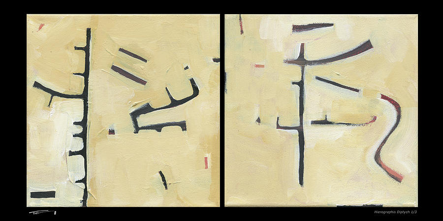 Hierographis Diptych 0103 Painting by Tim Nyberg