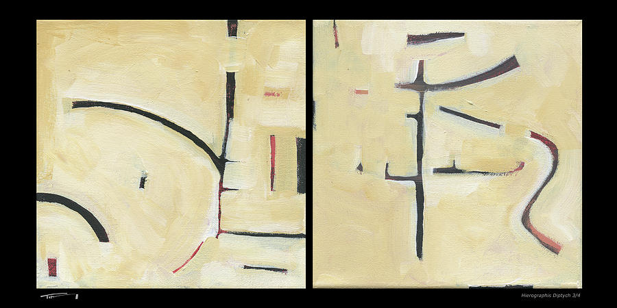 Hierographis Diptych 0304 Painting by Tim Nyberg