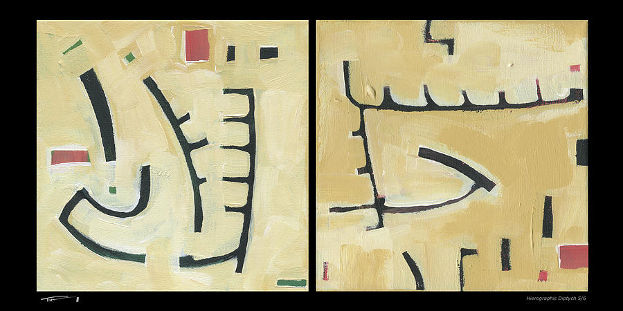 Hierographis Diptych 0605 Painting by Tim Nyberg