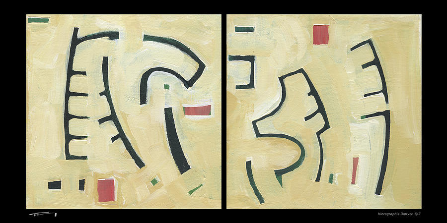 Hierographis Diptych 0607 Painting by Tim Nyberg