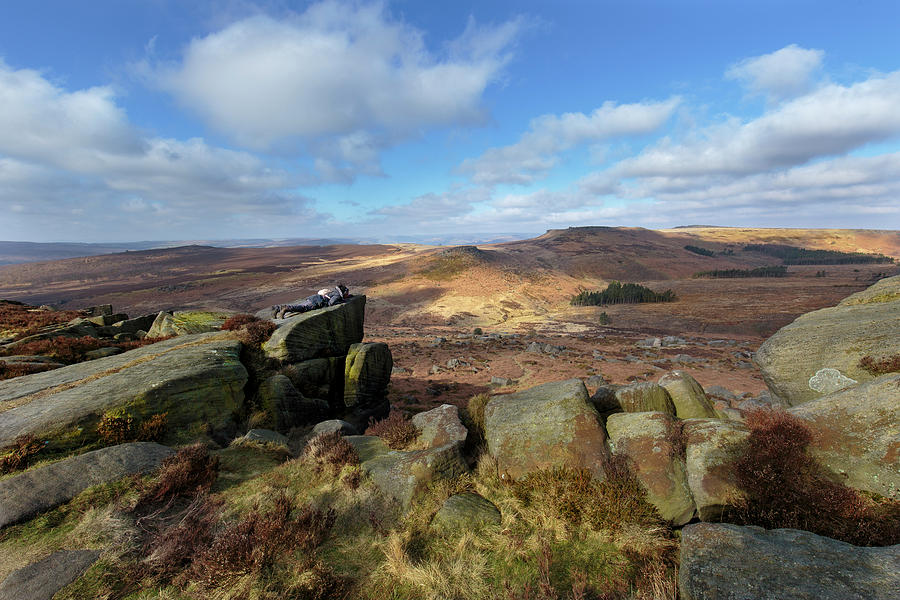 Mountain Photograph - Higger Tor from Burridge Rocks by Will Robson