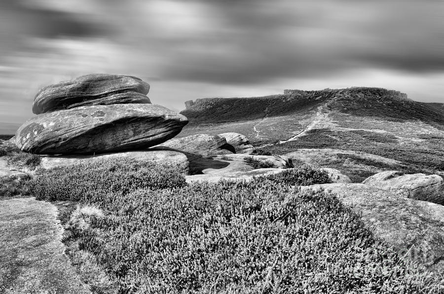 Higger Tor mono Photograph by Steev Stamford